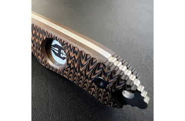 Image of Hoffner Knives Hand Spear Fixed Blade Knife, 5in, 440C Steel, Chiseled Maduro Grip, Silver Smooth Blade, Black, HS-S5SBS-CMA