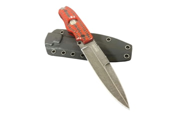 Image of Hoffner Knives Hand Spear Fixed Blade Knife, 5in, 440C Steel, Chiseled Nightstalker Grip, Black Smooth Blade, Black, HS-S5SBK-CRB