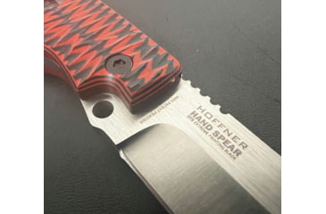 Image of Hoffner Knives Hand Spear Fixed Blade Knife, 5in, 440C Steel, Chiseled Nightstalker Grip, Silver Smooth Blade, Black, HS-S5SBS-CRB