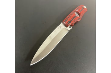 Image of Hoffner Knives Hand Spear Fixed Blade Knife, 5in, 440C Steel, Chiseled Nightstalker Grip, Silver Smooth Blade, Black, HS-S5SBS-CRB