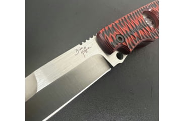 Image of Hoffner Knives Hand Spear Fixed Blade Knife, 5in, 440C Steel, Chiseled Nightstalker Grip, Silver Smooth Blade, Black, HS-S5SBS-CRB