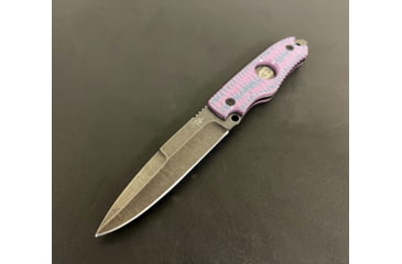 Image of Hoffner Knives Hand Spear Fixed Blade Knife, 5in, 440C Steel, Chiseled Valkyrie Ops Grip, Black Smooth Blade, Black, HS-S5SBK-CPG