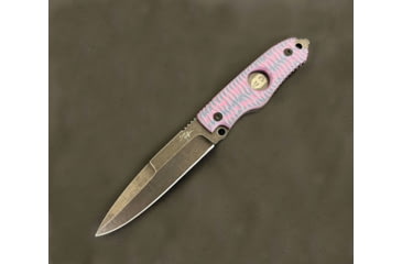 Image of Hoffner Knives Hand Spear Fixed Blade Knife, 5in, 440C Steel, Chiseled Valkyrie Ops Grip, Black Smooth Blade, Black, HS-S5SBK-CPG