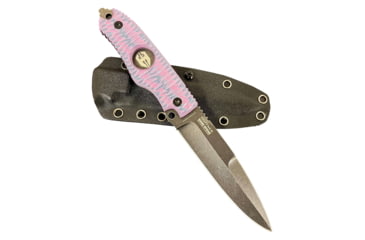 Image of Hoffner Knives Hand Spear Fixed Blade Knife, 5in, 440C Steel, Chiseled Valkyrie Ops Grip, Black Smooth Blade, Black, HS-S5SBK-CPG
