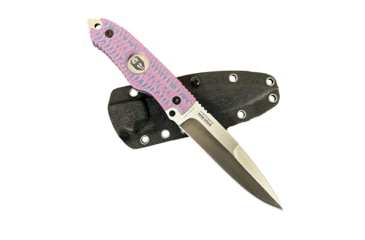 Image of Hoffner Knives Hand Spear Fixed Blade Knife, 5in, 440C Steel, Chiseled Valkyrie Ops Grip, Silver Smooth Blade, Black, HS-S5SBS-CPG