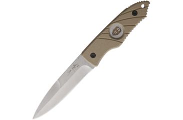 Image of Hoffner Knives Hand Spear Khaki Fixed Blade Knife, 4.875in, Stainless Steel, Standard Edge, Stonewash ATA32