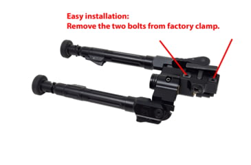 Image of Hog Saddle ARMS Pattern Bipod Plate for J-Clamp or K-Clamp