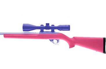 Image of Hogue Rubber OverMolded Stock w/ .920in. Diameter Barrel, Pink - Ruger 10/22 - 22710