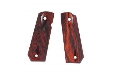 Image of Hogue 1911 Govt. Ambidextrous Safety Cut Grip, Model Bobtail, Checkered, Coco Bolo, 45851