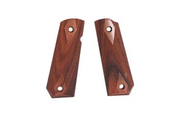 Image of Hogue 1911 Govt. Ambidextrous Safety Cut Grip, Model Bobtail, Checkered, Pau Ferro, 45351