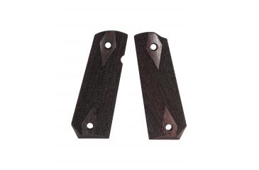 Image of Hogue 1911 Govt. Ambidextrous Safety Cut Grip, Model Bobtail, Checkered, Rosewood, 45951