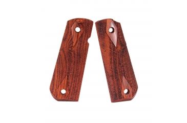 Image of Hogue 1911 Govt. Ambidextrous Safety Cut Grip, Model Round Heel, Checkered, Coco Bolo, 45841