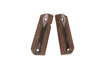 Image of Hogue 1911 Govt. Ambidextrous Safety Cut Grip, Model Round Heel, Checkered, Lamo Camo, 45441