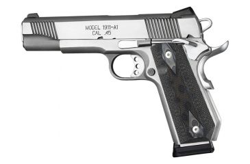 Image of Hogue 1911 Govt. Grip, Model Bobtail, Checkered, G10 G-Mascus, Black/Grey 01957