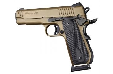 Image of Hogue 1911 Govt. Grip, Model Round Heel, Piranha, G10, Black 01829