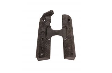 Image of Hogue 1911 Govt. Laser Enhanced Grip, Red Laser, Checkered, Reinforced Blackwood, Blackwood, 45680