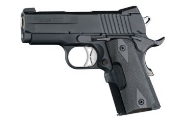 Image of Hogue 1911 Officers Laser Enhanced Grip, Green Laser, Checkered, Reinforced Blackwood, Blackwood, 43681