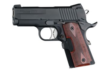 Image of Hogue 1911 Officers Laser Enhanced Grip, Green Laser, Checkered, Reinforced Rosewood, Rosewood, 43581