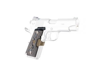 Image of Hogue 1911 Officers Laser Enhanced Grip, Green Laser, Piranha Grip, G10 - G-Mascus, Earth, 43184