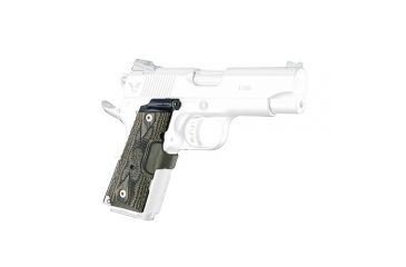 Image of Hogue 1911 Officers Laser Enhanced Grip, Green Laser, Piranha Grip, G10 - G-Mascus, Green, 43182