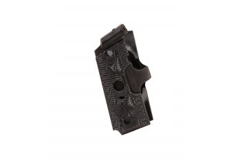 Image of Hogue 1911 Officers Laser Enhanced Grip, Red Laser, Piranha Grip, G10 - G-Mascus, Black, 43189