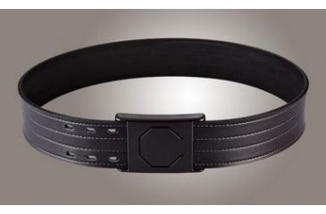 Image of HOGUE 2-1/4in. Black 50in. Waist Duty Belt Nytek Lining 4 Row Stitching w/ 1 Piece Safety Buckle Polymer, Black 50450