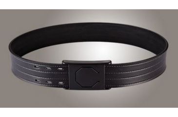 Image of HOGUE 2in. Black 50in. Waist Duty Belt Nytek Lining 4 Row Stitching w/ 1 Piece Safety Buckle Polymer, Black 50350
