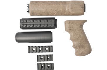 Image of Hogue Ak 47ak 74 Standard Chinese And Russian Kit Overmolded Grip And Forend Ghillie Tan 74908 1h Gu 74908