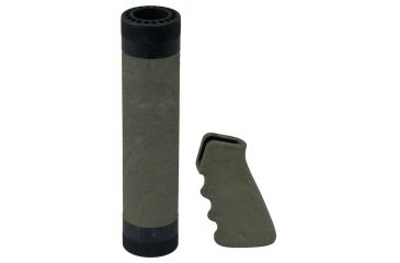 Image of Hogue AR-15/M-16 Kit - OverMolded Grip and Free Float Forend Ghillie Green 15808