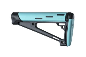 Image of Hogue AR-15/M-16 OverMolded Fixed Buttstock - Fits A2 Buffer Tube, Aqua, 13441