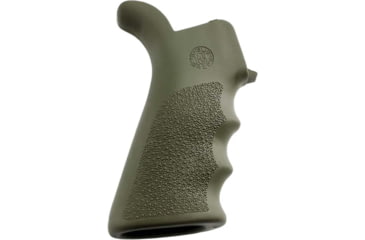 Image of Hogue AR-15/M-16 Rubber Grip Beavertail with Finger Grooves OD Green 15021
