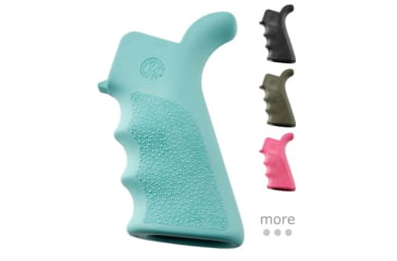 Image of Hogue AR-15/M-16 Beavertail Rubber Grip with Finger Grooves, Aqua, Black, Green, Pink, Red Lava, Slate Grey