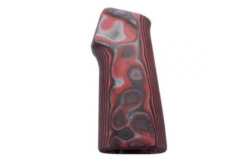 Image of Hogue AR15/M16 15 Degree Vertical No Finger Groove Grip,Smooth G10 G-Mascus Red Lava 13649