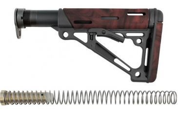 Image of HOGUE AR15/M16 OverMold Collapsible Buttstock Assy, Includes Mil-Spec Buffer Tube and Hardware, Red Lava Rubber 15445