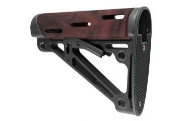 Image of HOGUE AR15/M16 OverMold Collapsible Buttstock Assy, Includes Mil-Spec Buffer Tube and Hardware, Red Lava Rubber 15445