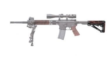 Image of HOGUE AR15/M16 OverMold Collapsible Buttstock Assy, Includes Mil-Spec Buffer Tube and Hardware, Red Lava Rubber 15445