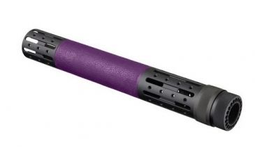 Image of HOGUE AR15/M16 EXTND Length Free Float Forend w/ OverMold Gripping area and Accessory Attachments Purple 15664