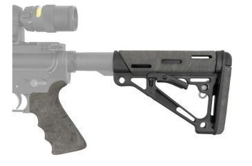 Image of HOGUE AR15/M16 Kit, Finger Groove Beavertail Grip and OverMold Collapsible Buttstock, Fits Comm. Buffer Tube, Ghillie Green Rubber 15855