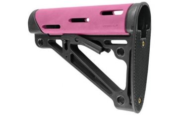 Image of HOGUE AR15/M16 Kit, Finger Groove Beavertail Grip and OverMold Collapsible Buttstock, Fits Comm. Buffer Tube, Pink Rubber 15755