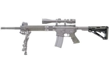 Image of HOGUE AR15/M16 Kit, Finger Groove Beavertail Grip and OverMold Collapsible Buttstock, Fits Mil-Spec Buffer Tube, Ghillie Green Rubber 15856