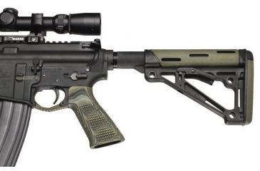 Image of HOGUE AR15 / M16 No Finger Groove Piranha Grip G10, G-Mascus Green 13138