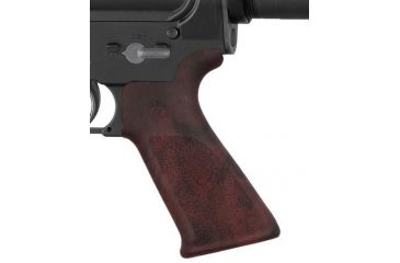 Image of HOGUE AR15/M16 Rubber Grip Beavertail w/ No Finger Grooves Red Lava 15431