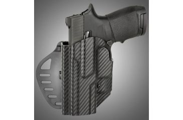Image of HOGUE ARS Stage 1, Carry Sig Sauer P250 Compact Left Hand Holster CF Weave, Black 52925
