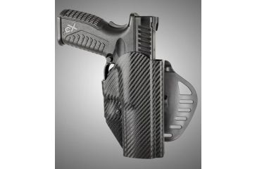 Image of HOGUE ARS Stage 1, Carry Springfield XDM Right Hand Holster CF Weave, Black 52872