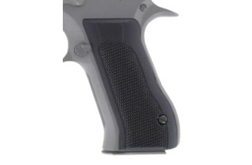 Image of Hogue Baby Eagle .40 / 9mm Jericho &amp; Uzi Eagle Checkered G-10 - Solid Black 76179