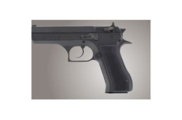 Image of Hogue Baby Eagle .40 / 9mm Jericho &amp; Uzi Eagle Checkered G-10 - Solid Black 76179