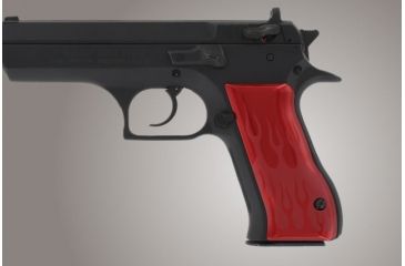 Image of Hogue Baby Eagle 40 9mm Jericho Uzi Eagle Flames Aluminum Red Anodized 76132