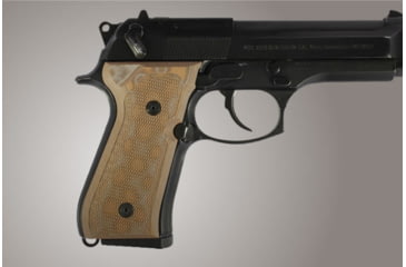 Image of Hogue Beretta 92FS Checkered G-10 - G-Mascus Tan 92177-TAN
