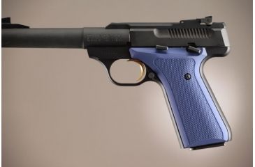 Image of Hogue Browning Buckmark Checkered Aluminum - Matte Blue Anodized 72173