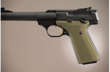Image of Hogue Browning Buckmark Checkered Aluminum - Matte Green Anodized 72171